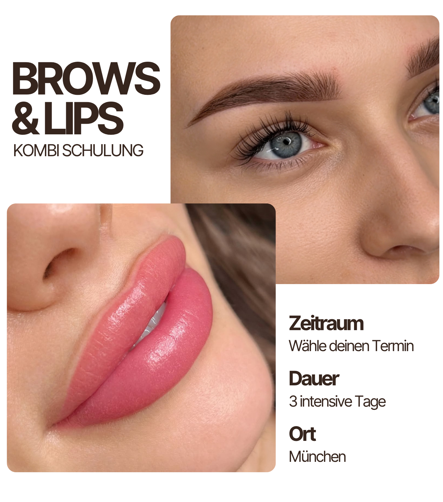 Lips & Brows Kombi - Permanent Make Up Ausbildung München